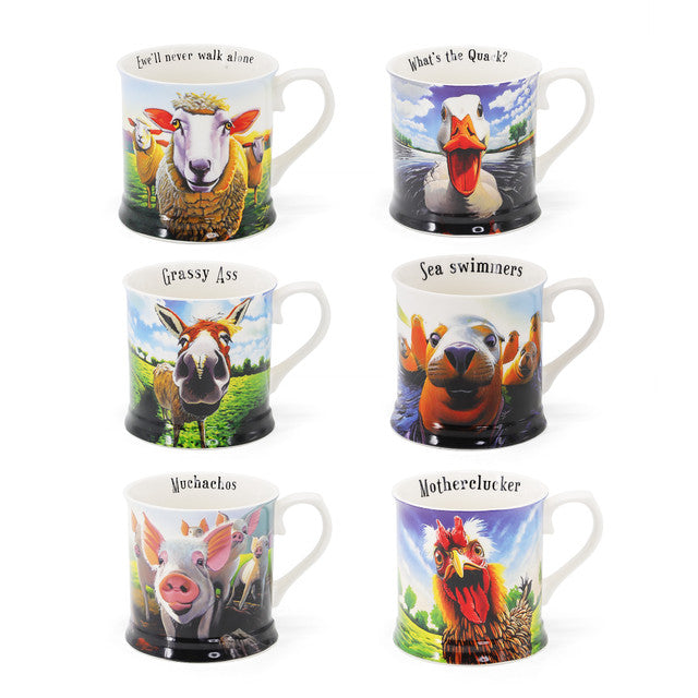 Tipperary Crystal - Beyond the Herd S/6 Tank (Pigs, Sheep, Hen, Seal, Donkey, Duck)
