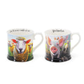 Tipperary Crystal - Beyond the Herd Set 2 Tankards (Pigs, Sheep)