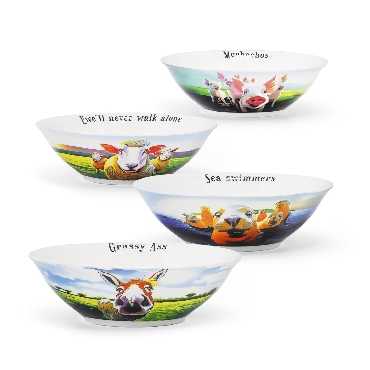 Tipperary Crystal - Beyond the Herd Set of 4 Bowls
