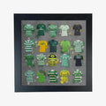 Celtic Football Frame 37cm x 37cm - Premium Display with 20 Iconic Jerseys
