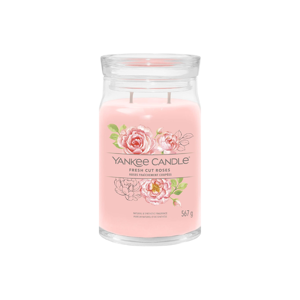 Yankee Candle - Fresh Cut Roses Large Jar (567g Jar)