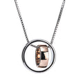Newgrange Living - Silver and Rose Gold Ring Pendant