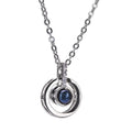 Newgrange Living - Silver Diamante Blue Stone Necklace