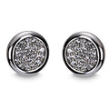 Newgrange Living - Silver Diamante Round Earrings