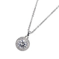 Newgrange Living - Silver White Stone & Diamante Pendant Necklace