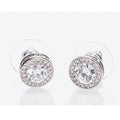 Newgrange Living - Silver White Stone & Diamante Earrings