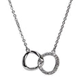 Newgrange Living - Silver Interlocking Diamante Rings Necklace