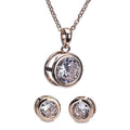Newgrange Living - Rose Gold Large White Stone Necklace & Earring Set