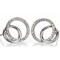 Newgrange Living - Silver Diamante Loop Earrings