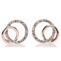 Newgrange Living - Rose Gold Diamante Loop Earrings