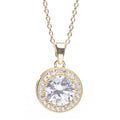 Newgrange Living - Gold Large White Stone Pendant