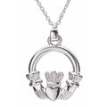 Newgrange Living - Silver Claddagh Pendant