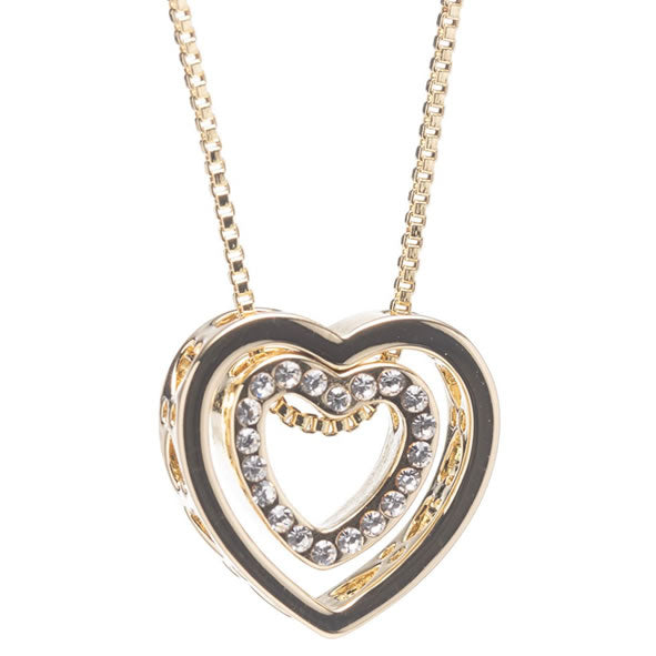 Newgrange Living - Gold Heart Intertwined Pendant