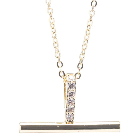 Newgrange Living - Gold T-Bar Pendant