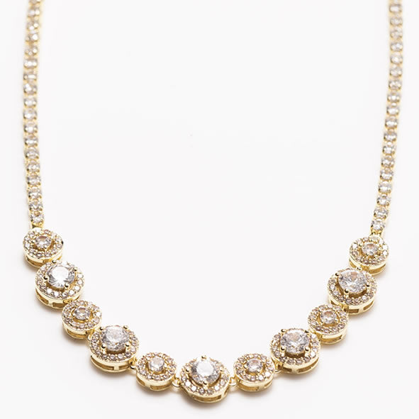 Newgrange Living - Gold Diamond Cluster Pendant