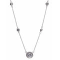 Newgrange Living - Silver Circular Round Cut Diamond Pendant