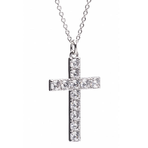 Newgrange Living - Silver Diamond Cross