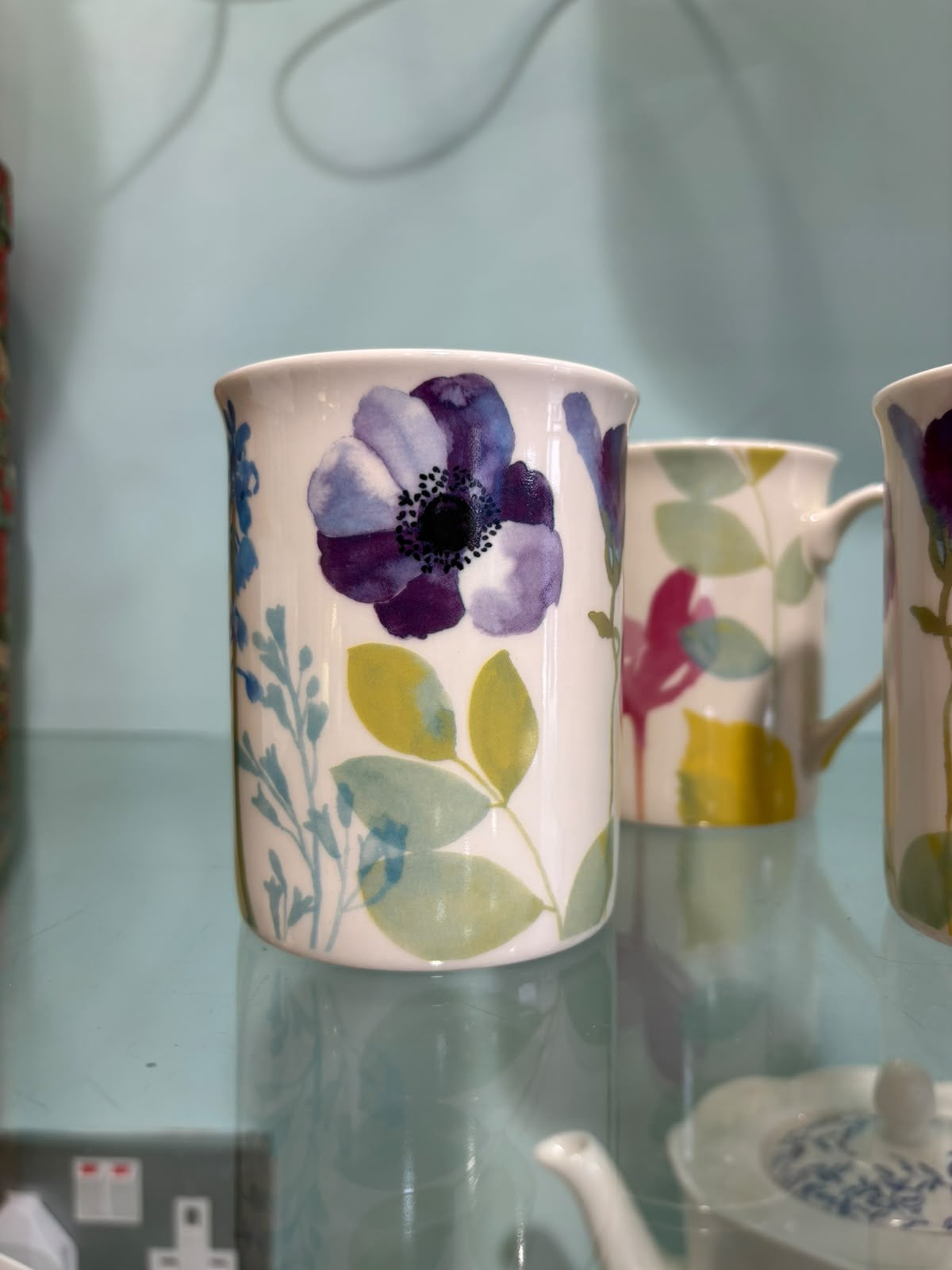 Portmerion - Set of 4 Colourful Floral Mugs