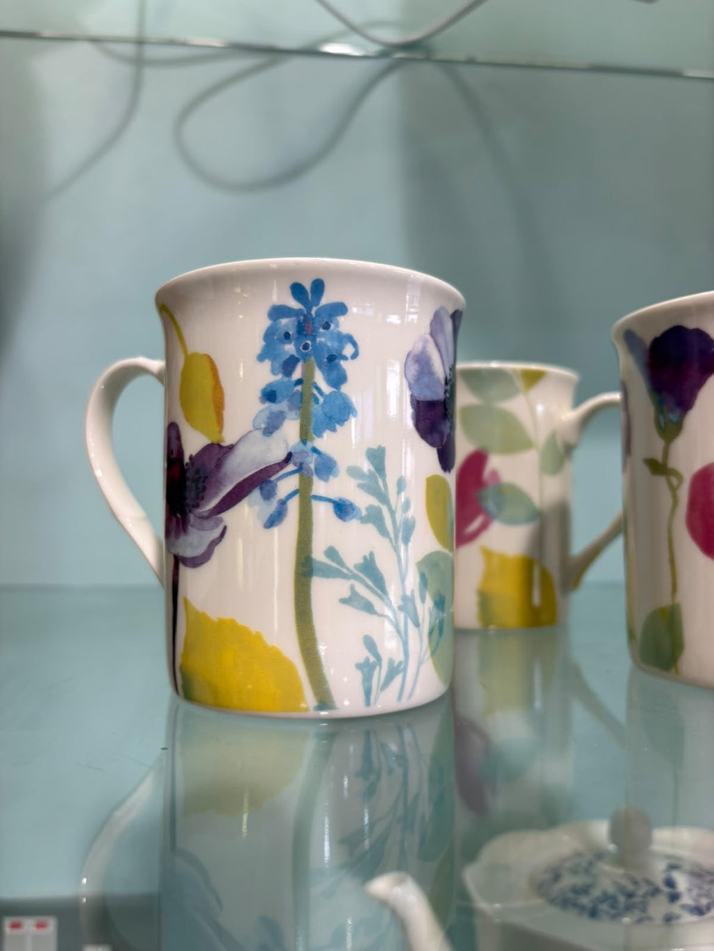 Portmerion - Set of 4 Colourful Floral Mugs
